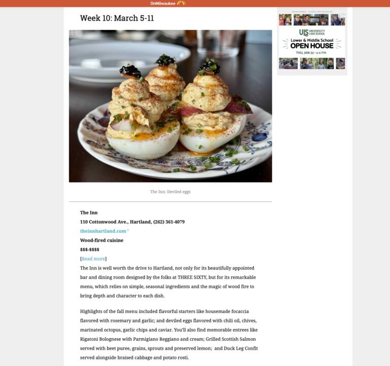 52 Restaurants for 2026 - OnMilwaukee.com